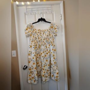 Shein Curve Sunflower Print Dress